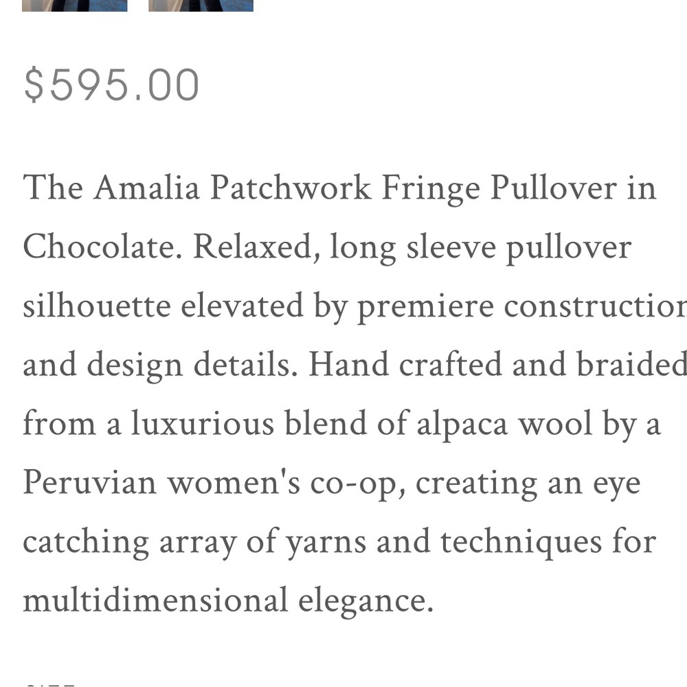 Jonathan Simkhai Amalia Patchwork Fringe Pullover - Picture 3 of 3